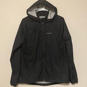 Running Bare Black Hooded Windbreaker Rain Jacket Size US 8/10